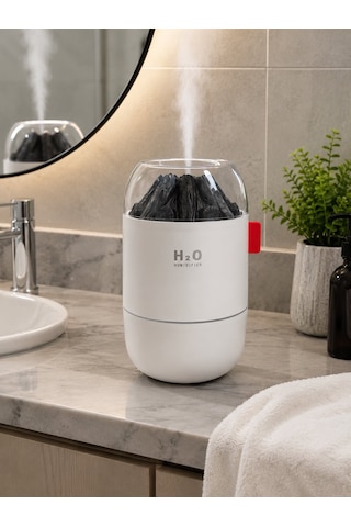 Ahşap Odun Ateşi Tasarımlı 280 Ml Ultrasonik Hava Nemlendirici & Aroma Difüzör Soğuk Buhar