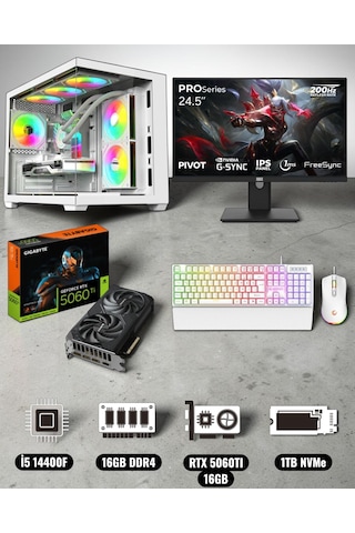 Symoon 0039 i5-14400F 16 GB 1 TB 16 GB RTX5060 Tİ 24.5" Dos Masaüstü Oyuncu Bilgisayarı Symoon 0039 i5-14400F 16 GB 1 TB 16 GB RTX5060 Tİ 24.5" Dos Masaüstü Oyuncu Bilgisayarı