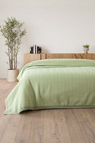 Çift Kişilik Kopanaki Dantelli Waffle Pike-210x230 Cm Fıstıkyesılı Fıstık Yeşili