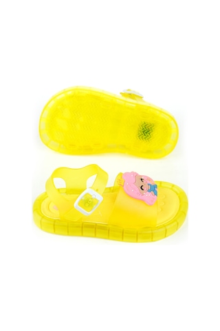 Gezer Yazlık Rahat Işıklı Taban Kız Çocuk Sandalet Sarı