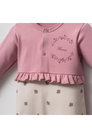 Moi Noi Baby Moi Noi Flowers Şapkalı Tulum Mnb1263 Mürdüm