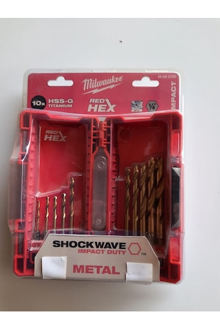 Milwaukee Hex Girişli Metal Matkap Ucu Seti 10 Parça
