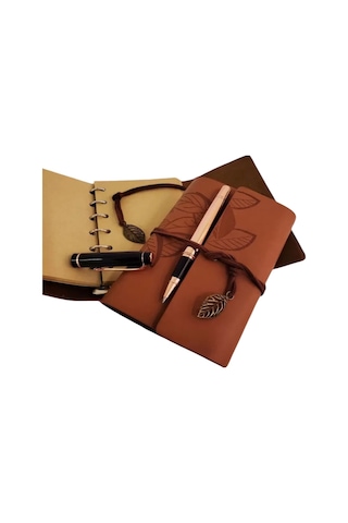 Deri Defter Ve Kalem Set