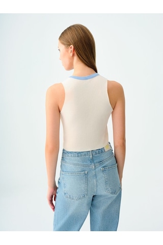 LOFT Crop Kadın Atlet Mavi