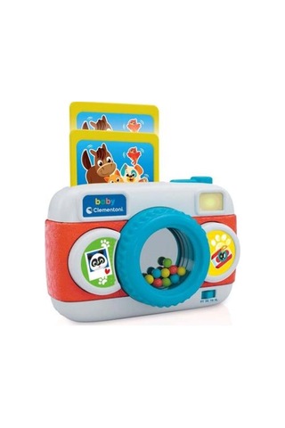 Clemento-ni 4 Dilli Gelişim Destekli Müzikli Hayvan Kartlı 12 Cm Öğretici Oyuncak Fotoğraf Makinesi