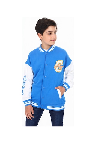 Toontoy Kids Toontoy Erkek Çocuk Baskılı Kolej Hırka Saks