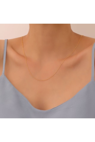 925 Ayar Gümüş 30 Forse Hayalet Kolye Zinciri - C00100 Altın