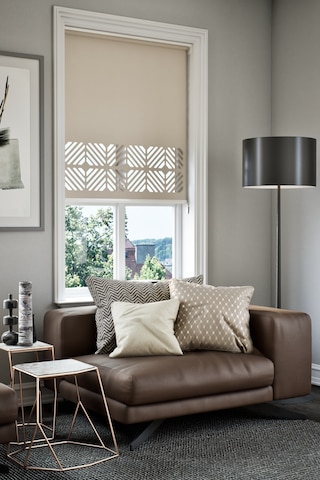 Perdea Lazer Kesim Mat Stor Perde, Lazer Kesimli Klasik Serisi, C-201003 Açık Kahverengi