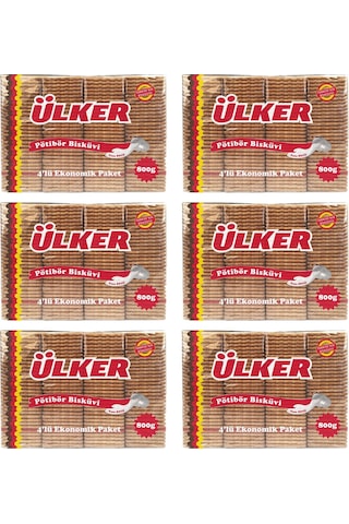 Ülker Pötibör Bisküvi 800 Gr X 6 Adet