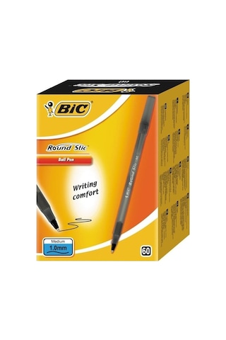 Bic Round Stic Classic Tükenmez Kalem 60'lı Kutu Siyah
