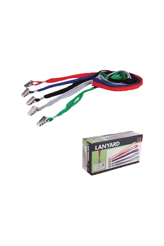 3A Kart Askı İpi Metal Klipsli 854 Mavi 150 Adet