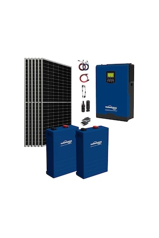 20.000 Watt Büyük Bağ Evi Solar Paketi 550w Güneş Paneli 5kw İnverter 10kw Lityum Akü