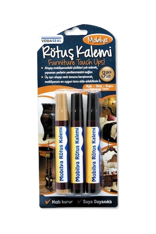 Vodaseal Mobilya Çizik Giderici Rötuş Kalemi 3 Renk Set