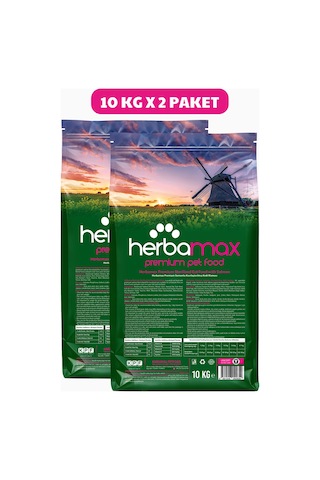 Herbamax Sterilised Kısırlaştırılmış Somonlu ve Pirinçli Yetişkin Kedi Maması 2 x 10 KG