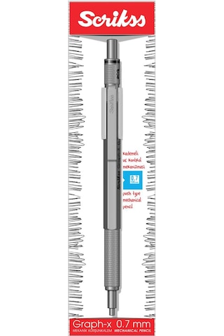 Scrikss Graph-x 2b 2.0 Kurşun Gri Gizli Uç Mekanik Kurşun Kalem