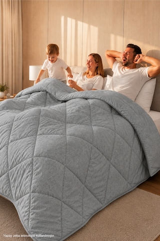 Formeya Antrasit Gri Soft Kışlık Yorgan Tek Kişilik 155X215