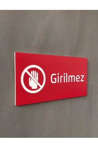 Kendinden Yapışkanlı Girilmez Uyarı Levhası