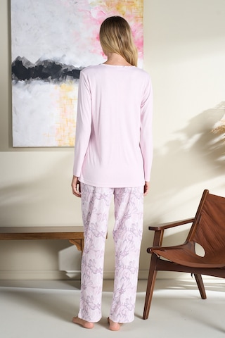 Kadın Penye Uzun Kol Pijama Takımı 3114 Lila LILA