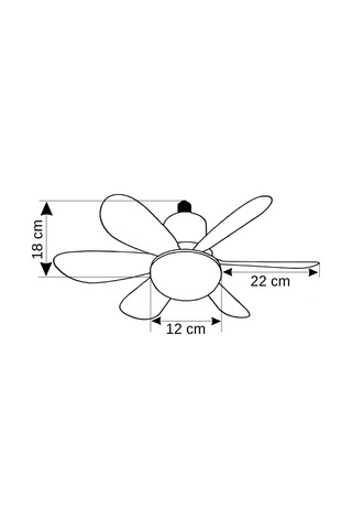 Ed-son 50w 6 Pervaneli Led Ampul Kumandalı 3 Işık Rengi 6500k-4000k-3000k