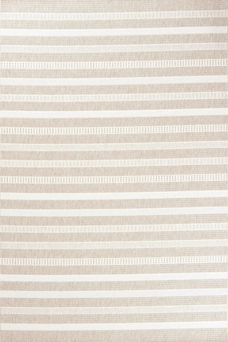Hoom Rugs Lora 3201 Bej Çizgili Pamuk Taban Hav Toz Vermez Sisal Halı