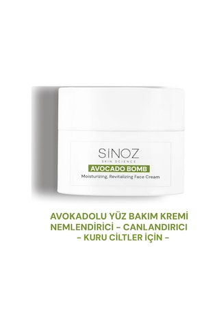 Sinoz Avokado Bomb Canlandırıcı ve Nemlendirici Yüz Bakım Kremi 50 ML