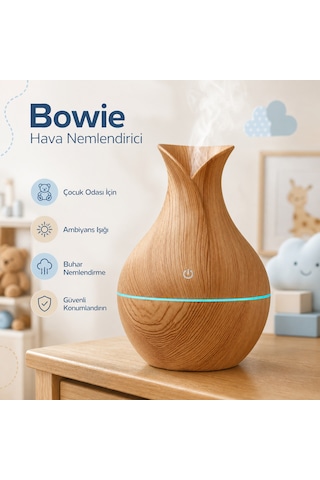 Bowie Ambiyans Aydınlatmalı Hava Nemlendirici Buhar Makinesi Bebek Ve Çocuk Odası İçin