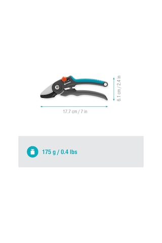 Gardena Premium Cut Kuru Ahşap Için Bahçe Makası, Örs, 20 Mm Kesm