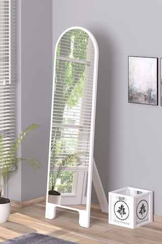 Beyaz 150x43 Cm Ayaklı Tek Kubbeli Salon Antre Çocuk Odası Banyo Beyaz