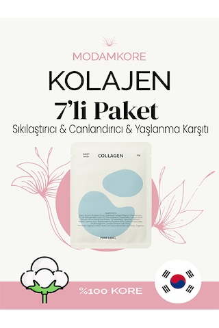 Modamkore 7'li Paket Kolajen Kore Yüz Maskesi