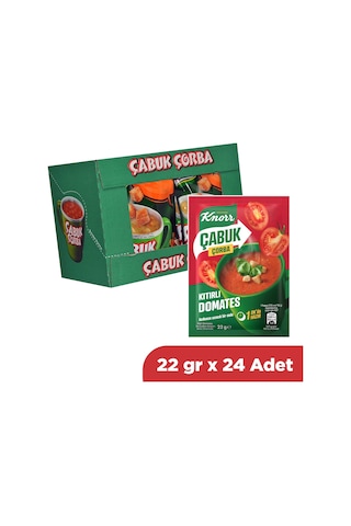 Knorr Çabuk Çorba Kıtırlı Domates 22 Gr X 24 Adet
