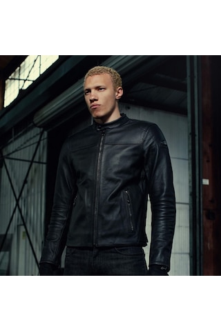 Alpinestars Blacktrak Korumalı Deri Motosiklet Montu Siyah Siyah