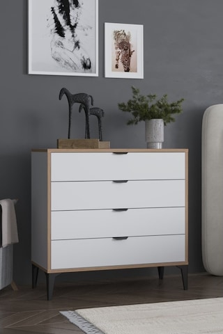 Arden 4 Çekmeceli Şifonyer Beyaz