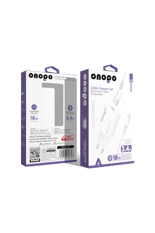 Onopo X8 18 W Lightning Usb 3.4 A Hızlı Şarj Cihazı