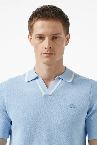 Lacoste Regular Fit Kısa Kollu V Yaka Polo Yaka Erkek Triko Tişört Açık Mavi Açık Mavi