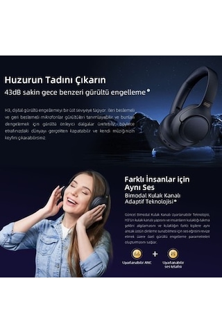 Hi-res Ses Kalitesi İle Kafaüstü Kablosuz Kulaklık