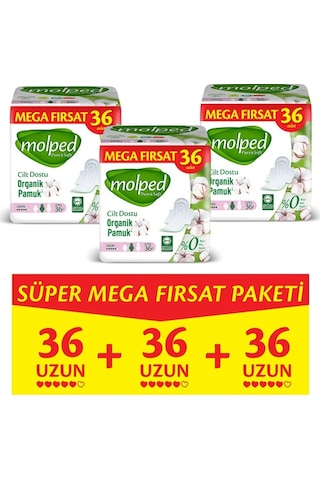 Molped Pure Soft Mega Fırsat Uzun Ultra 36 Lı X 3 Adett PKT.MOLPED.036 Molped Pure Soft Mega Fırsat Uzun Ultra 36 Lı X 3 Adett PKT.MOLPED.036