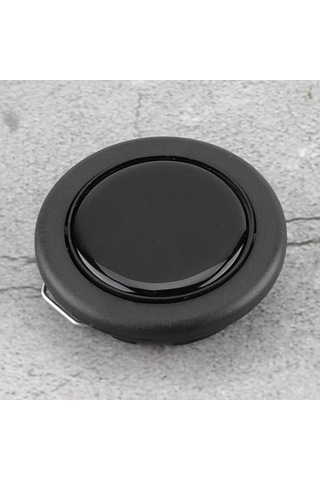 Xiyyadms Siyah Evrensel Araba Direksiyon Klakson Düğmesi - Kaliteli Metal+plastik, Kolay Kurulum, Eski/bozukunu Değiştirir - Logo Yok