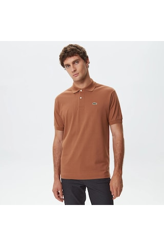 Lacoste Erkek Klasik Pike Kumaş Polo T-shirt Kahverengi