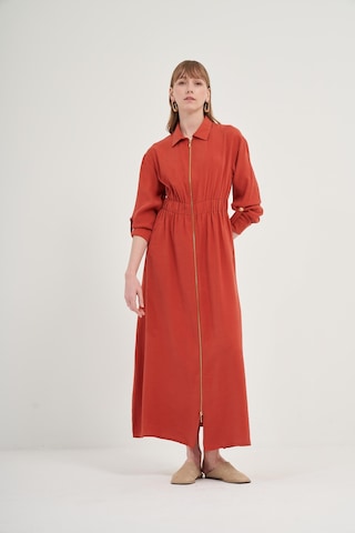 Ftz Modal Elbise Kiremit 31033 Kiremit