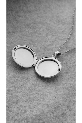 316l Paslanmaz Çelik Gümüş İçi Açılır Yuvarlak Tasarım Kapaklı Fo Çok Renkli