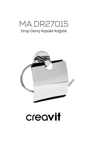 Creavit DR27015 Drop Geniş Kapaklı Kağıtlık Krom