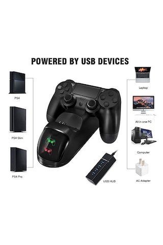 Ps4 Dual Şarj Stand Playstation Dock İkili Led Göstergeli