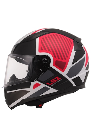 Ls2 Rapıd 2 Grıd Full Face Motosiklet Kaskı Mat Beyaz - Kırmızı - Siyah