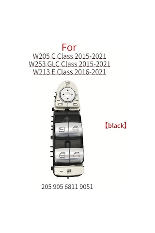 Xuweiwei Mercedes C E Glc Serisi 2015 2021 İcin Siyah Elektrikli Pencere Anahtar Kolu C200 E260 E300 Uyumlu 2059056811