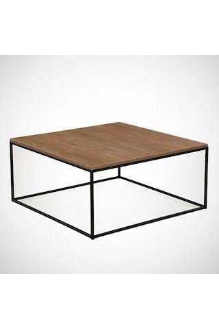 Poly Orta Sehpa Metal & Orta Masa Kafkas Meşe / Metal Ayaklı