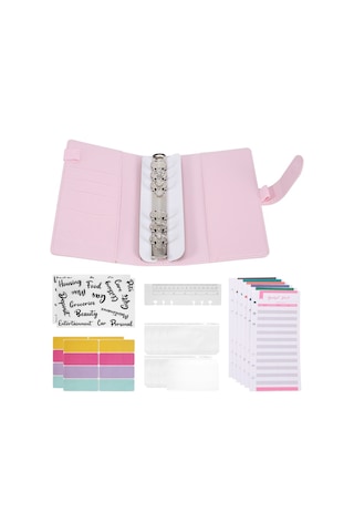 Dinosaurs A6 Bütçe Bağlayıcı, Fermuarlı Zarflar, Bütçe Planlayıcı Kitap Düzenleyici, Bütçeleme Için Nakit Zarflar Pembe Altın