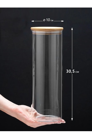 Allbest Ahşap Kapaklı Cam Kavanoz, 100 Ml, 2 Adet Set 329822033