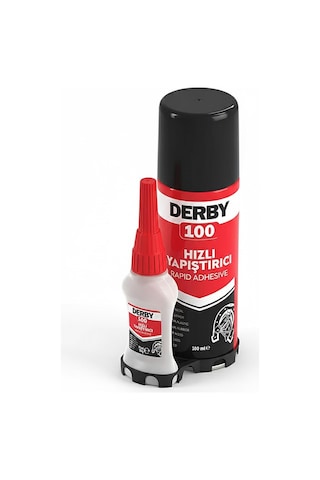 Derby Hızlı Yapıştırıcı Seti 100 Ml 2 Adet Ahşap Ve Plastik Yüzeyler İçin Yüksek Yapıştırma Gücü Düşük Viskozite 100 Ml