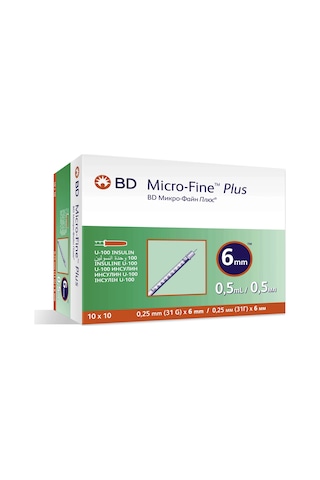 Micro-fine İnsülin Enjektörü 6 Mm 0.5 Ml Micro-fine İnsülin Enjektörü 6 Mm 0.5 Ml