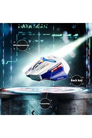 Inphıc In9 Kablolu / Bluetooth 5.0 / 2.4g Kablosuz Fare Oyun Ofis Ev Bilgisayarı Dizüstü Bilgisayar Mouse